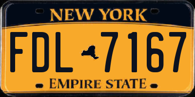 NY license plate FDL7167