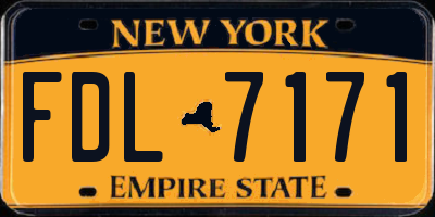 NY license plate FDL7171