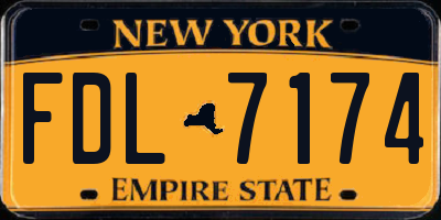 NY license plate FDL7174