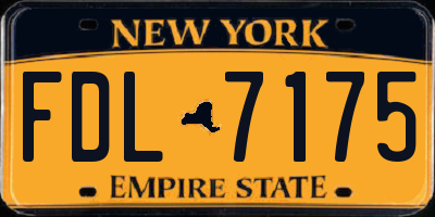 NY license plate FDL7175
