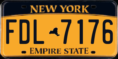 NY license plate FDL7176