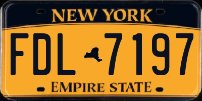 NY license plate FDL7197
