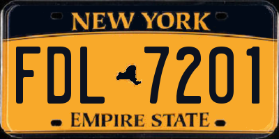 NY license plate FDL7201