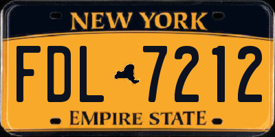 NY license plate FDL7212