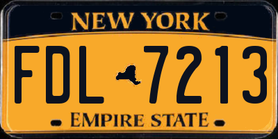 NY license plate FDL7213