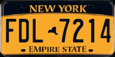 NY license plate FDL7214