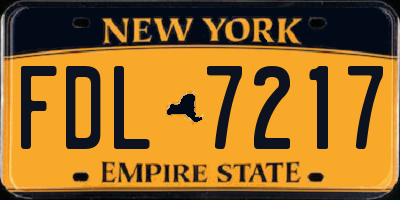 NY license plate FDL7217