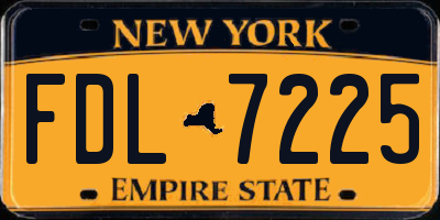 NY license plate FDL7225