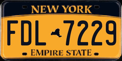 NY license plate FDL7229