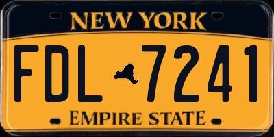 NY license plate FDL7241