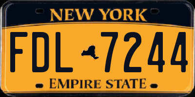 NY license plate FDL7244