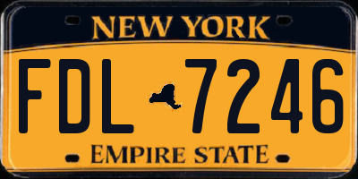 NY license plate FDL7246