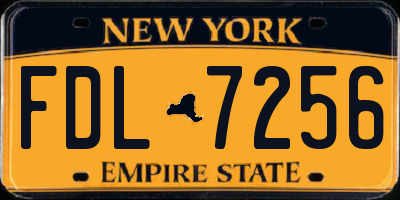 NY license plate FDL7256