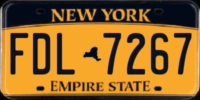 NY license plate FDL7267