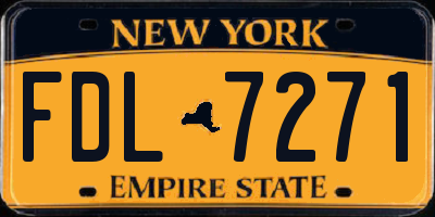 NY license plate FDL7271
