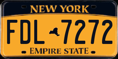 NY license plate FDL7272
