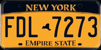 NY license plate FDL7273