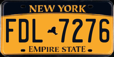 NY license plate FDL7276