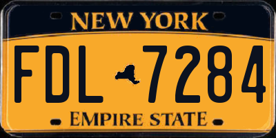 NY license plate FDL7284