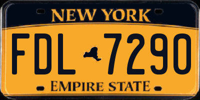 NY license plate FDL7290