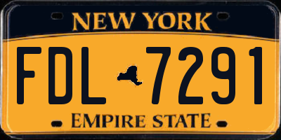 NY license plate FDL7291