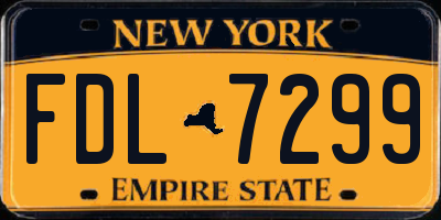 NY license plate FDL7299