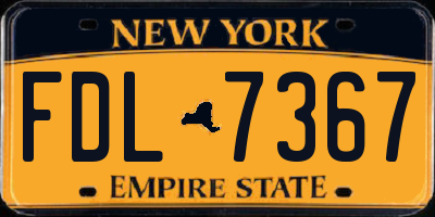 NY license plate FDL7367