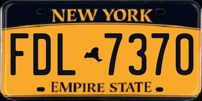 NY license plate FDL7370