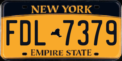NY license plate FDL7379