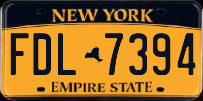 NY license plate FDL7394