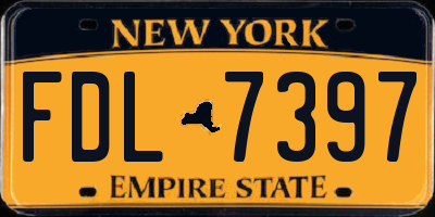 NY license plate FDL7397
