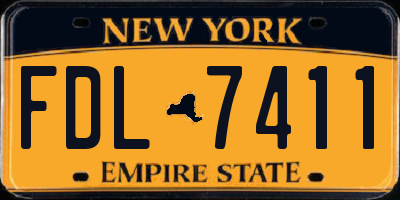NY license plate FDL7411