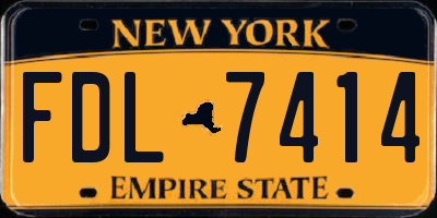 NY license plate FDL7414