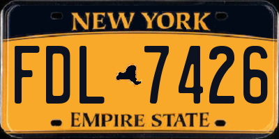 NY license plate FDL7426