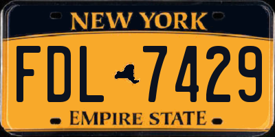 NY license plate FDL7429