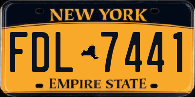NY license plate FDL7441