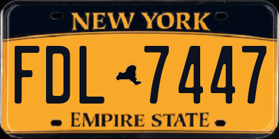 NY license plate FDL7447