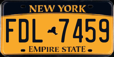 NY license plate FDL7459