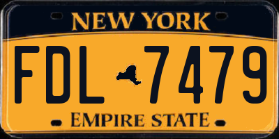 NY license plate FDL7479