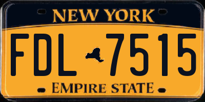 NY license plate FDL7515