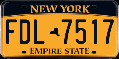 NY license plate FDL7517