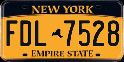 NY license plate FDL7528