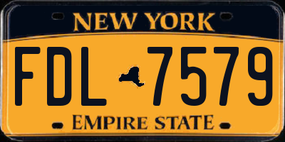 NY license plate FDL7579