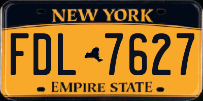 NY license plate FDL7627