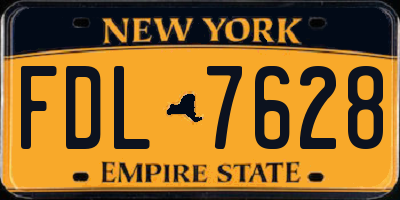 NY license plate FDL7628