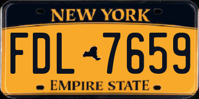 NY license plate FDL7659