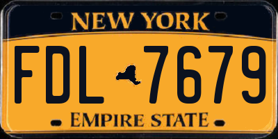 NY license plate FDL7679