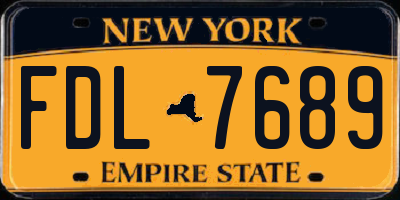 NY license plate FDL7689