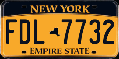 NY license plate FDL7732