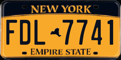 NY license plate FDL7741